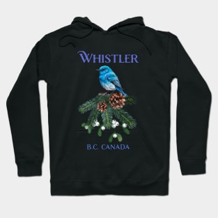 Whistler, British Columbia, Canada Mountain Blue Bird Hoodie